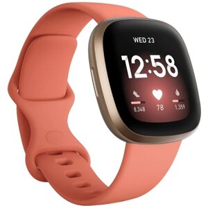 Умные часы Fitbit Versa 3, pink clay/soft gold