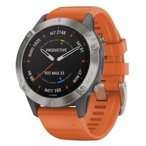 Умные часы Garmin Fenix 6 Sapphire GPS, оранжевый