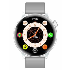 Умные часы HD Fit Pro S6 MAX 2 ремешка Смарт часы Amoled iOS Android серебристые