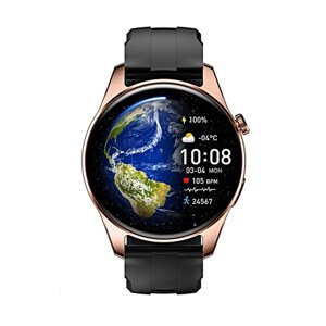 Умные часы HK4 HERO Premium Smart Watch AMOLED, 2 ремешка в комплекте, iOS, Android, Bluetooth уведомления, Золотистый