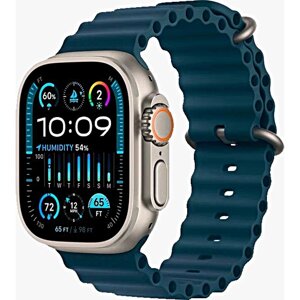 Умные часы Smart Watch HK8 PRO MAX Time Zone, Cмарт-часы 2023, iOS, Android, AMOLED экран, Темно-бирюзовый