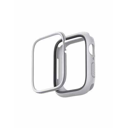 Uniq для Apple Watch 45/44 mm чехол Moduo interchangable case Chalk/Stone grey
