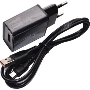 Универсальное зарядное устройство Denmen DC01V кабель microUSB черный