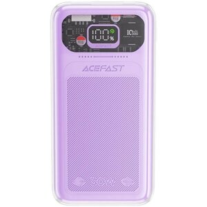 Внешний аккумулятор ACEFAST Sparkling series M1 10000mAh 30W fast charging Power Bank фиолетовый (Purple alfalfa)