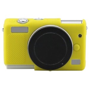 Защитный силиконовый чехол MyPads для фотоаппарата Canon EOS M100 ультра-тонкая полимерная из мягкого качественного силикона желтый