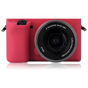 Защитный силиконовый чехол MyPads для фотоаппарата Sony Alpha ILCE-6000/ A6000 ультра-тонкая полимерная из мягкого качественного силикона розовый