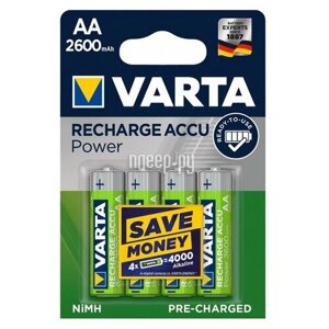 Аккумулятор AA - Varta 2600mAh BL4 Ready2Use (4 штуки)