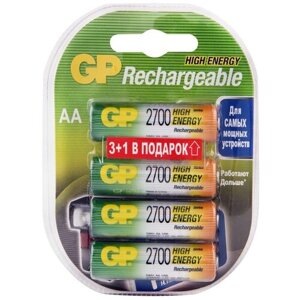 Аккумулятор GP 2700 батарейки AA 4in (3+1)