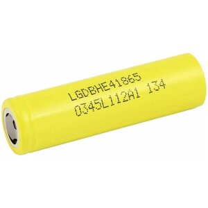 Аккумулятор Li-Ion 2500 мА·ч 3.6 В LG 18650 HE4, в упаковке: 1 шт.