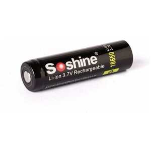 Аккумулятор Soshine 18500 PCB 1400mAh 3,7В , защищенный, 1шт
