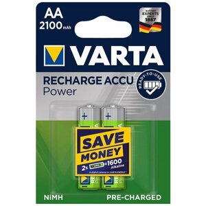 Аккумуляторы типа AA VARTA Power (комплект 2 штуки) 2100mAh