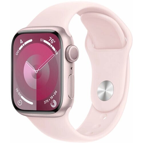 Apple Умные часы Apple Watch Series 9 45мм (45mm, Розовый S/M, S/M, Sport Band)