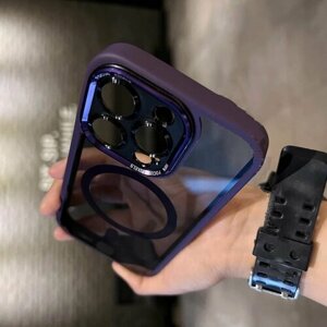 ARMOR CASE магнитный противоударный чехол с MagSafe для iPhone 11 с защитой камеры фиолетовый