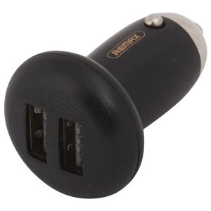 Автомобильная зарядка с 2 USB выходами REMAX Mushroom Head Car Charger 2,1А черная