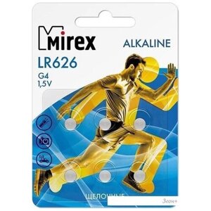 Батарейка алкалиновая Mirex, LR621, AG1, 1.5В, блистер, 6 шт