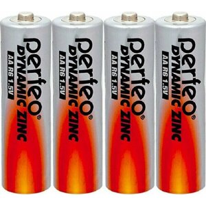 Батарейка Батарейка AA солевая Perfeo R6/4SH Dynamic Zinc 4 шт 2 упаковки