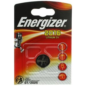 Батарейка Energizer CR2016 3V Lithium BL1/10