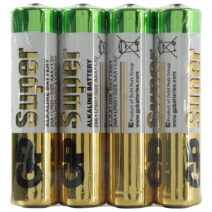 Батарейка GP Super Alkaline AAA, в упаковке: 4 шт.