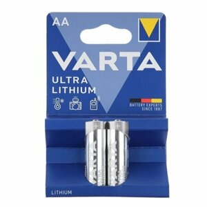 Батарейка литиевая Varta ULTRA, AA, FR14505-2BL, 1.5 В, блистер, 2 шт. (комплект из 2 шт)