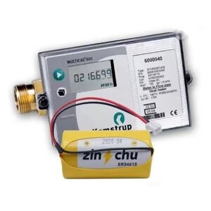 Батарейка литиевая "Zinchu", тип ER34615, 3.6В для теплосчётчика Kamstrup MULTICAL (Kamstrup 66-00-200-100)