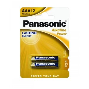 Батарейка Panasonic Alkaline Power AAA/LR03, в упаковке: 2 шт.