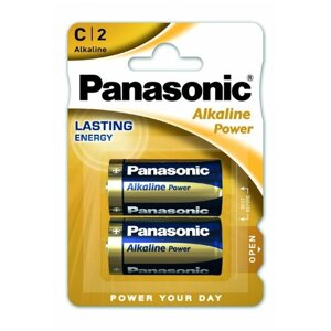 Батарейка Panasonic Alkaline Power C/LR14, в упаковке: 2 шт.