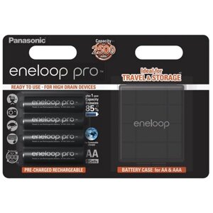 Батарейка Panasonic eneloop pro AA + кейс, в упаковке: 4 шт.