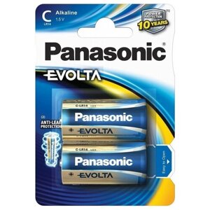 Батарейка Panasonic Evolta C/LR14, в упаковке: 2 шт.