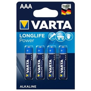 Батарейка VARTA longlife power AAA, в упаковке: 4 шт.