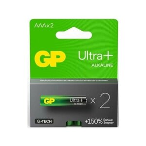Батарейки GP Ultra Plus Alkaline 24AUPA21-2CRSB2 AAA (2шт) блистер