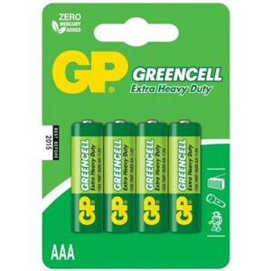 Батарейки солевые GP GreenCell AAA/R03G 4 шт