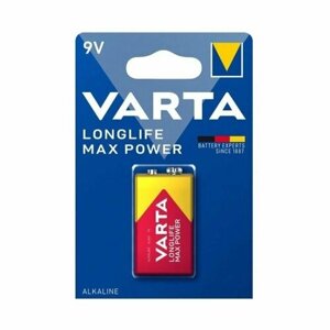 Батарейки varta longlife MAX POWER (MAX TECH) крона 6LR61 BL1 alkaline 9V (4722) (1/10/50)