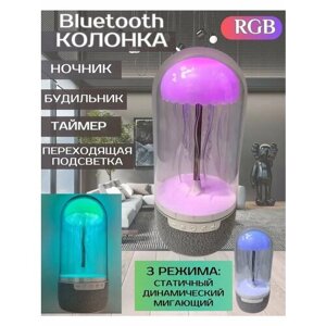 Беспроводная настольная колонка "Медуза"светильник с ночником и Bluetooth динамиком