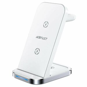Беспроводное зарядное устройство ACEFAST E15 3-in-1 Fast Wireless Charger Desktop Holder белое