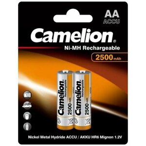 Camelion AA-2500mAh Ni-Mh BL-2 (NH-AA2500BP2, аккумулятор,1.2В) (2 шт. в уп-ке)