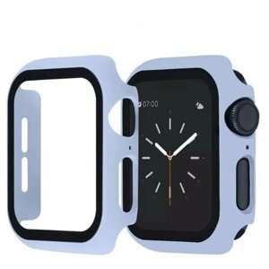Чехол для Apple Watch 40mm со стеклом, голубой