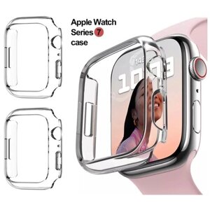 Чехол для Apple Watch 7 41мм/бампер для Apple Watch 7 41мм прозрачный