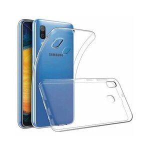 Чехол для Samsung прозрачный силиконовый (Для телефона: Samsung Galaxy A20 2019 A205)