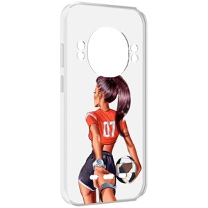 Чехол MyPads Девушка-футболистка женский для UleFone Power Armor 16 Pro задняя-панель-накладка-бампер