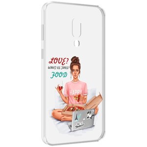 Чехол MyPads девушка-с-ноутбуком женский для Meizu 16 Plus / 16th Plus задняя-панель-накладка-бампер