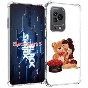 Чехол MyPads девушка-с-подарками женский для Xiaomi Black Shark 5 задняя-панель-накладка-бампер
