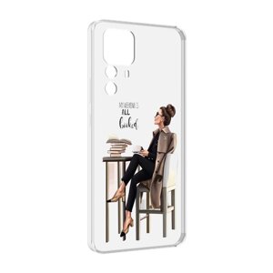 Чехол MyPads Девушка-в-кофейне для Xiaomi 12T Pro задняя-панель-накладка-бампер