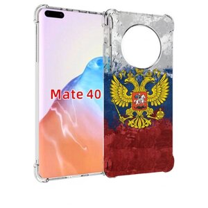 Чехол MyPads герб-России для Huawei Mate 40 / Mate 40E задняя-панель-накладка-бампер