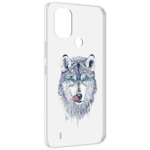 Чехол MyPads голодгый волк для Nokia C31 задняя-панель-накладка-бампер