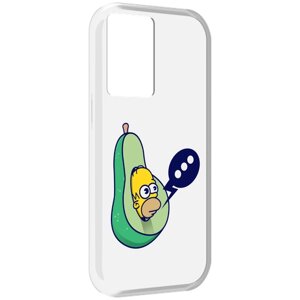 Чехол MyPads Гомер-авокадо для OnePlus Nord N20 SE задняя-панель-накладка-бампер