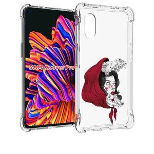 Чехол MyPads Красная шапочка и волк женский для Samsung Galaxy Xcover Pro 1 задняя-панель-накладка-бампер