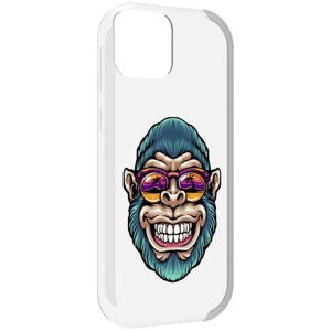 Чехол MyPads обезьяна улыбается для UleFone Note 6 / Note 6T / Note 6P задняя-панель-накладка-бампер
