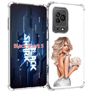 Чехол MyPads Роскошное-платье женский для Xiaomi Black Shark 5 задняя-панель-накладка-бампер