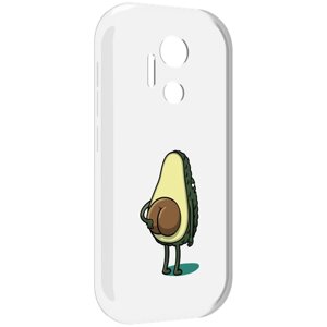 Чехол MyPads смешной авокадо сзади для doogee x97 pro задняя-панель-накладка-бампер