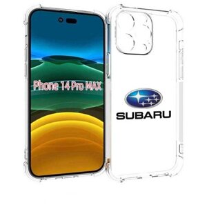 Чехол MyPads subaru-4 мужской для iPhone 14 Pro Max задняя-панель-накладка-бампер